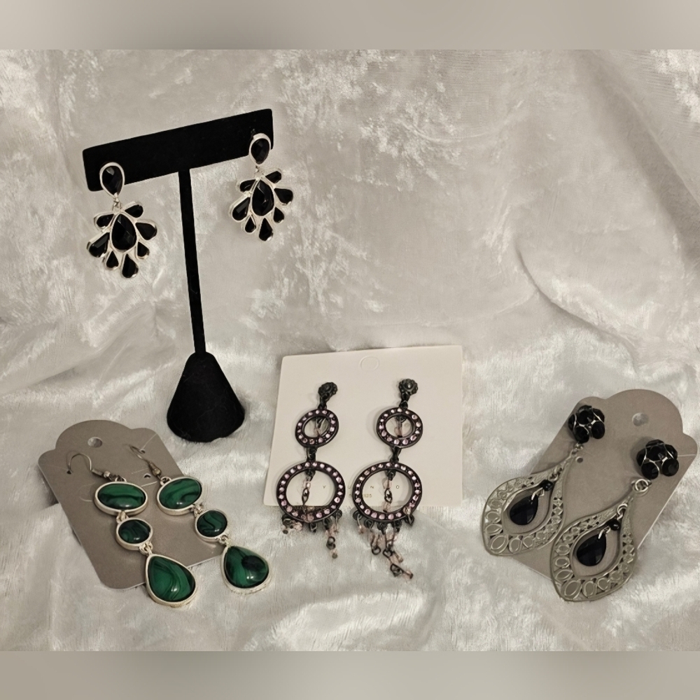 4 Pair Chandelier Earrings